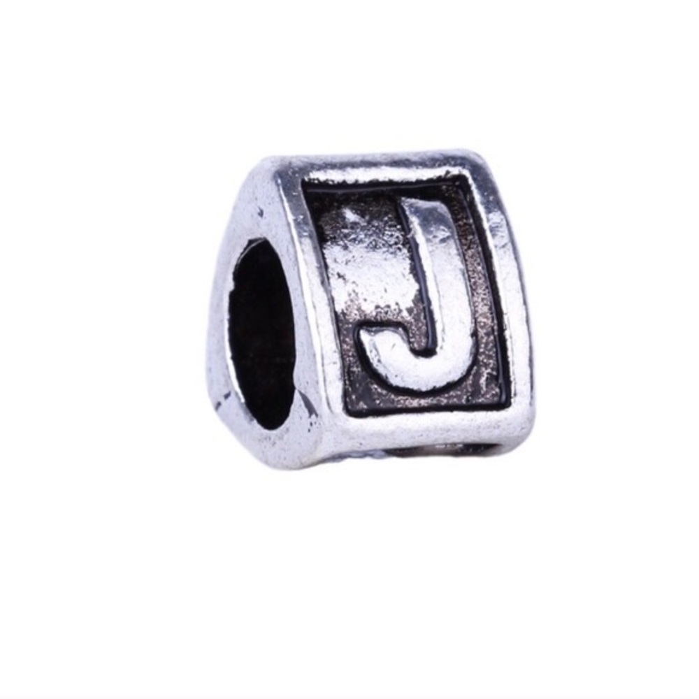 Pandora Authentic Retired Letter J Triangle Charm ALE Sterling Silver